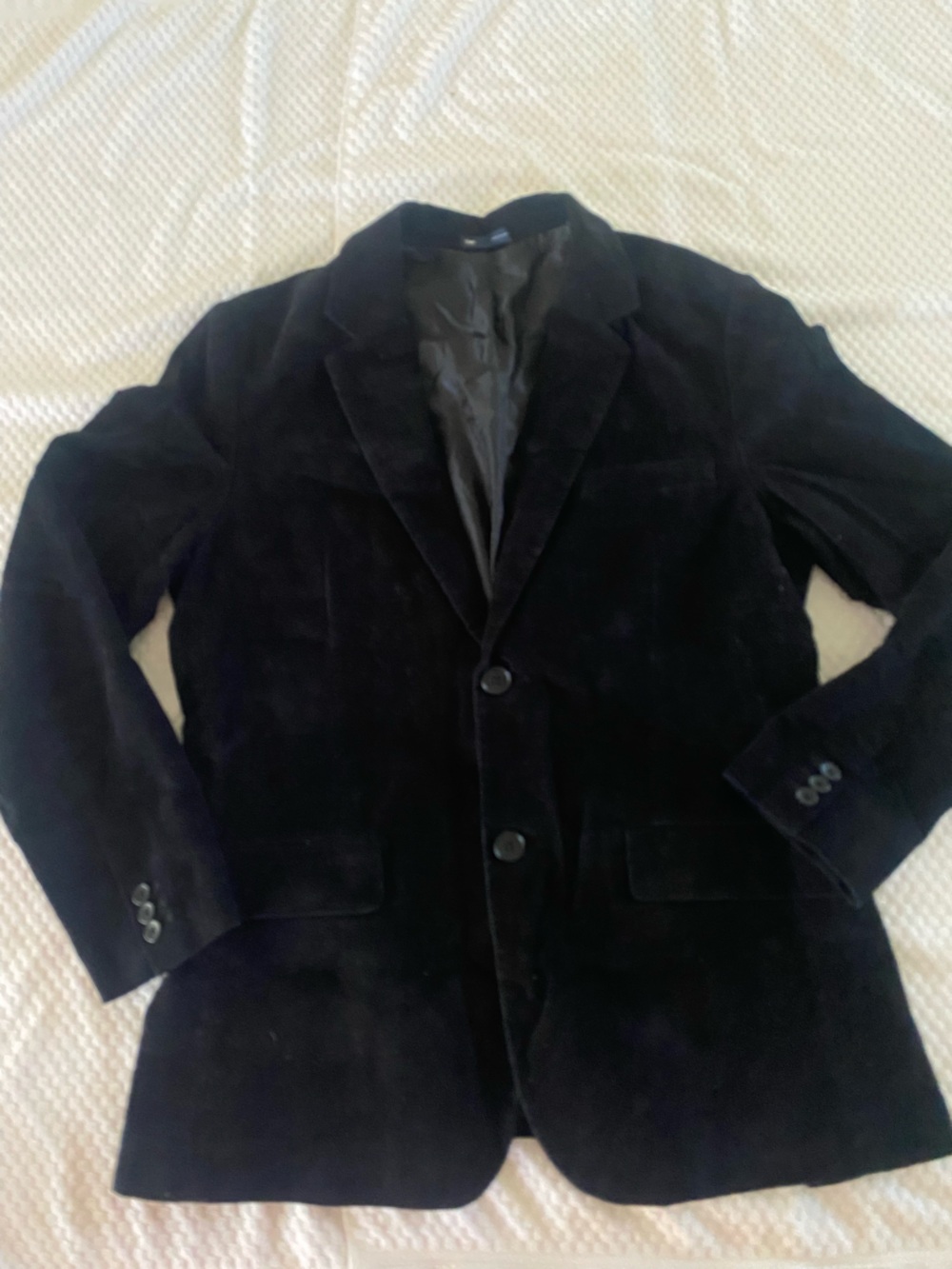 GAP Men's Black Velvet Pea Coat